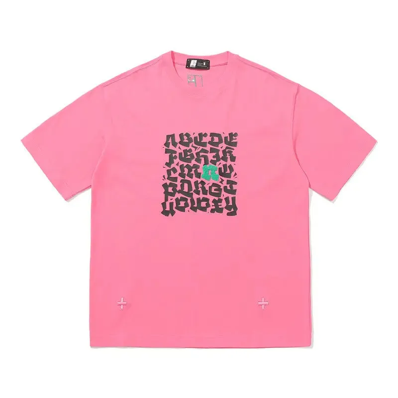Letter Embroidery Short-sleeved T-shirt